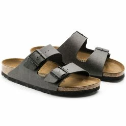 Best Pirce ⌛ Birkenstock Arizona Birko-Flor Pull Up Anthracite 🧨 -men-sandals Shop 1000127 pair