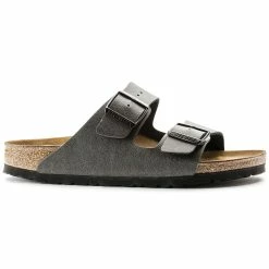 Best Pirce ⌛ Birkenstock Arizona Birko-Flor Pull Up Anthracite 🧨 -men-sandals Shop 1000127 side