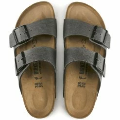 Best Pirce ⌛ Birkenstock Arizona Birko-Flor Pull Up Anthracite 🧨 -men-sandals Shop 1000127 top