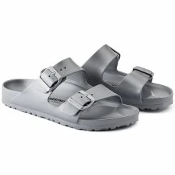 Best Pirce 👏 Birkenstock Arizona Essentials Metallic Silver 😉 -men-sandals Shop 1003491 pair