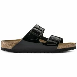 Brand new 🔔 Birkenstock Arizona Birko-Flor Patent Black Patent 🎁 -men-sandals Shop 1005292 side