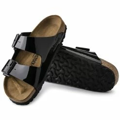 Brand new 🔔 Birkenstock Arizona Birko-Flor Patent Black Patent 🎁 -men-sandals Shop 1005292 sole