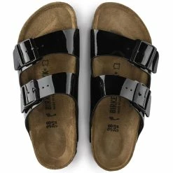 Brand new 🔔 Birkenstock Arizona Birko-Flor Patent Black Patent 🎁 -men-sandals Shop 1005292 top