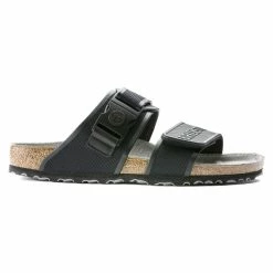 Best Sale 👍 Birkenstock Rotterdam Micro Fibre Black 🛒 -men-sandals Shop 1009274 side