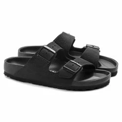 New 🔥 Birkenstock Arizona Natural Leather Black Black ✔️ -men-sandals Shop 1014415 pair