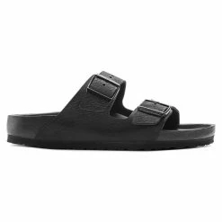 New 🔥 Birkenstock Arizona Natural Leather Black Black ✔️ -men-sandals Shop 1014415 side