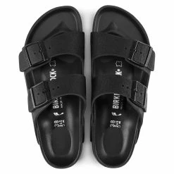 New 🔥 Birkenstock Arizona Natural Leather Black Black ✔️ -men-sandals Shop 1014415 top