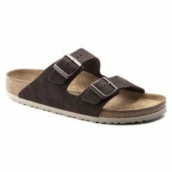 Coupon 😀 Birkenstock Arizona Nubuck Leather Steer Soft Brown ✔️