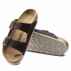 Coupon 😀 Birkenstock Arizona Nubuck Leather Steer Soft Brown ✔️ -men-sandals Shop 1015396 sole