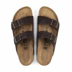 Coupon 😀 Birkenstock Arizona Nubuck Leather Steer Soft Brown ✔️ -men-sandals Shop 1015396 top