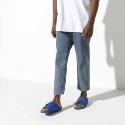 Deals ❤️ Birkenstock Kyoto Nubuck/Suede Leather Ultra Blue 🌟 -men-sandals Shop 1015575 f look m