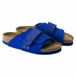 Deals ❤️ Birkenstock Kyoto Nubuck/Suede Leather Ultra Blue 🌟 -men-sandals Shop 1015575 pair