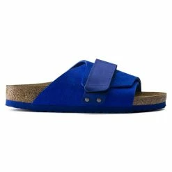 Deals ❤️ Birkenstock Kyoto Nubuck/Suede Leather Ultra Blue 🌟 -men-sandals Shop 1015575 side