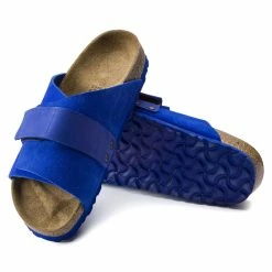 Deals ❤️ Birkenstock Kyoto Nubuck/Suede Leather Ultra Blue 🌟 -men-sandals Shop 1015575 sole