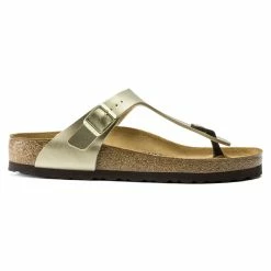 Budget 🔔 Birkenstock Gizeh Birko-Flor Gold ⭐ -men-sandals Shop 1016108 side