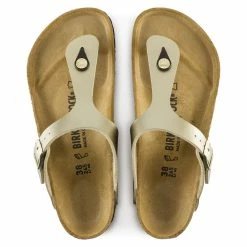 Budget 🔔 Birkenstock Gizeh Birko-Flor Gold ⭐ -men-sandals Shop 1016108 top