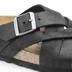 Promo 👍 Birkenstock Lugano Oiled Leather Camberra Old Black ❤️ -men-sandals Shop 1017465 detail 1