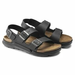 Best deal 🔥 Birkenstock Milano Oiled Leather Black ⭐ -men-sandals Shop 1018426 pair