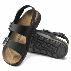 Best deal 🔥 Birkenstock Milano Oiled Leather Black ⭐ -men-sandals Shop 1018426 sole