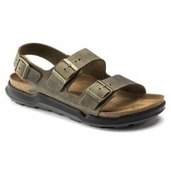 Budget β¨ Birkenstock Milano Oiled Leather Faded Khaki π₯