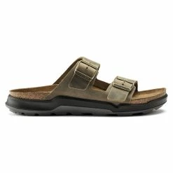 Coupon 🌟 Birkenstock Arizona Oiled Leather Faded Khaki 💯 -men-sandals Shop 1018463 side