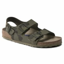 Wholesale 🤩 Birkenstock Milano Birko-Flor Desert Soil Camo Green ✔️