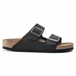 Top 10 🎁 Birkenstock Arizona Birko-Flor Nubuck Black 🤩 -men-sandals Shop 1019115 side