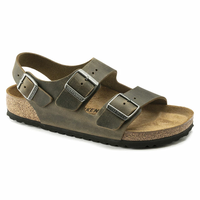 Best deal 𧨠Birkenstock Milano BS Oiled Leather Faded Khaki π 1 Best deal 𧨠Birkenstock Milano BS Oiled Leather Faded Khaki π