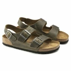 Best deal 𧨠Birkenstock Milano BS Oiled Leather Faded Khaki π 15 Best deal 𧨠Birkenstock Milano BS Oiled Leather Faded Khaki π -men-sandals Shop 1019336 pair