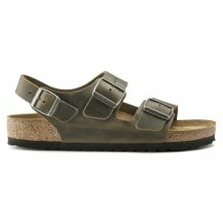 Best deal 𧨠Birkenstock Milano BS Oiled Leather Faded Khaki π 16 Best deal 𧨠Birkenstock Milano BS Oiled Leather Faded Khaki π -men-sandals Shop 1019336 side