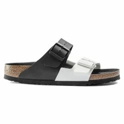 Best deal ✨ Birkenstock Arizona Birko-Flor Black/White 🛒 -men-sandals Shop 1019712 side