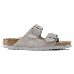 Buy ⭐ Birkenstock Arizona Suede Leather Stone Coin 🤩 -men-sandals Shop 1020507 side