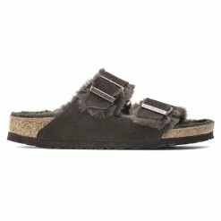 Discount ✔️ Birkenstock Arizona Shearling Suede Leather Mocha 😀 -men-sandals Shop 1020528 side