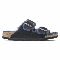 Wholesale ⭐ Birkenstock Arizona Shearling Suede Leather Midnight 👏 -men-sandals Shop 1020583 side