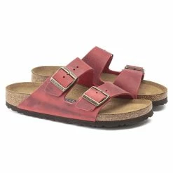 Best Sale 😍 Birkenstock Arizona Oiled Leather Fire Red Fire Red 🌟 -men-sandals Shop 1020730 pair