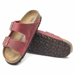 Best Sale 😍 Birkenstock Arizona Oiled Leather Fire Red Fire Red 🌟 -men-sandals Shop 1020730 sole