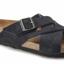 Top 10 🎁 Birkenstock Lugano Suede Leather Midnight 👍 -men-sandals Shop 1020935 detail 1