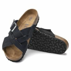 Top 10 🎁 Birkenstock Lugano Suede Leather Midnight 👍 -men-sandals Shop 1020935 sole