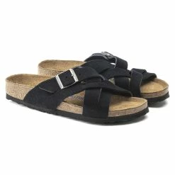 Top 10 🎁 Birkenstock Lugano Suede Leather Midnight 👍 -men-sandals Shop 1020936 pair