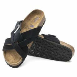 Top 10 🎁 Birkenstock Lugano Suede Leather Midnight 👍 -men-sandals Shop 1020936 sole