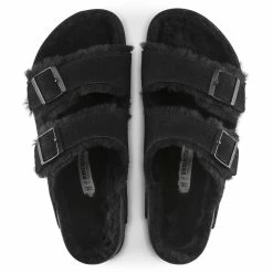 Wholesale 🎉 Birkenstock Arizona Shearling Suede Leather Black ⭐ -men-sandals Shop 1021045 top