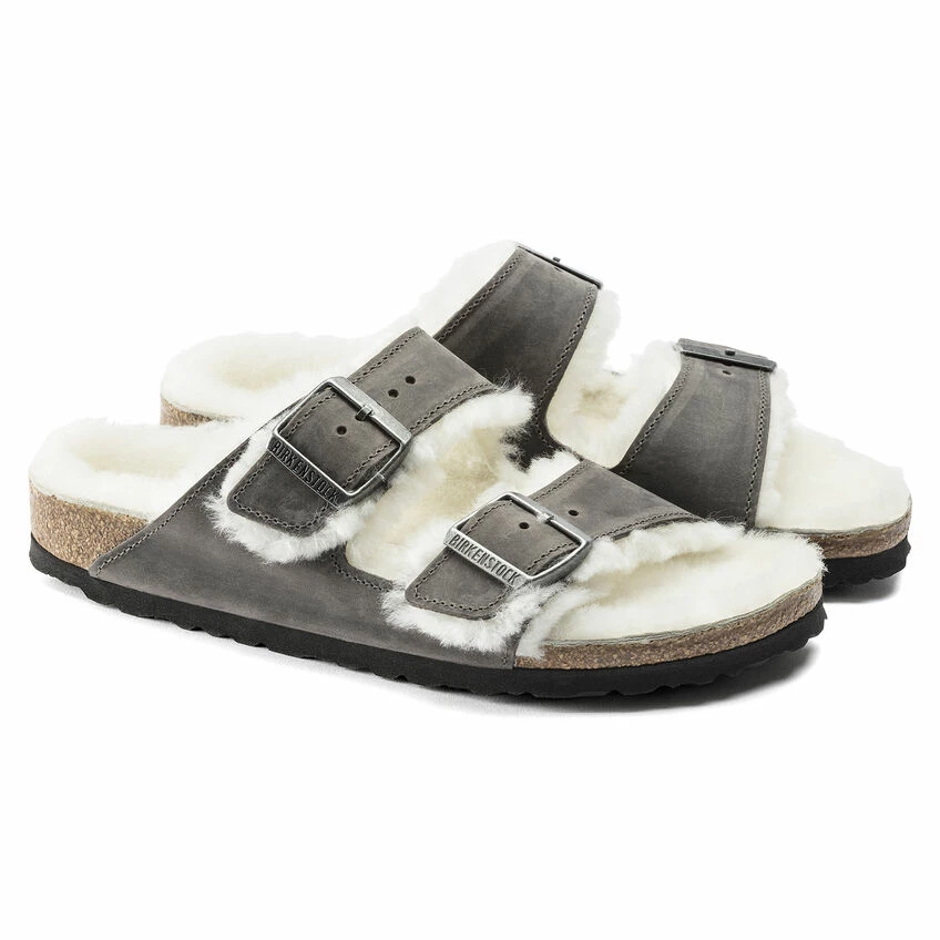 Discount β Birkenstock Arizona Shearling Oiled Leather Iron π₯° 7 Discount β Birkenstock Arizona Shearling Oiled Leather Iron π₯° - Image 7