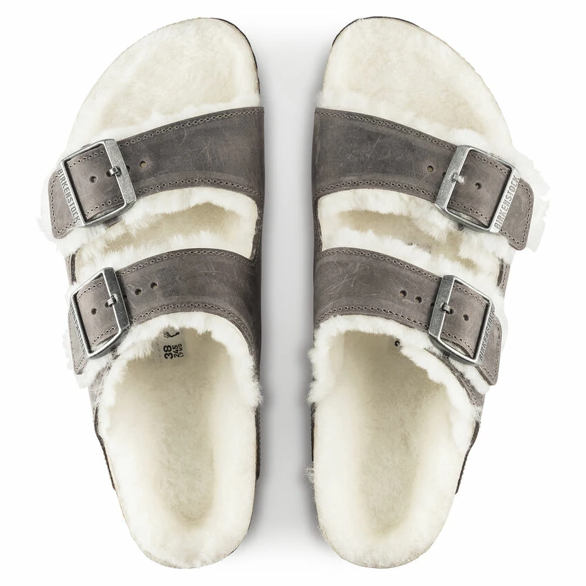 Discount β Birkenstock Arizona Shearling Oiled Leather Iron π₯° 6 Discount β Birkenstock Arizona Shearling Oiled Leather Iron π₯° - Image 6