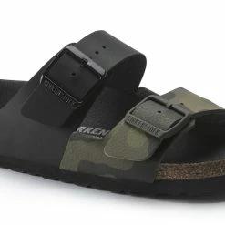 New 😀 Birkenstock Arizona Split Birko-Flor Black/Desert Soil Camo Green Black/Desert Soil Camo Green 🔥 -men-sandals Shop 1021131 detail 1