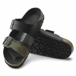 New 😀 Birkenstock Arizona Split Birko-Flor Black/Desert Soil Camo Green Black/Desert Soil Camo Green 🔥 -men-sandals Shop 1021131 sole