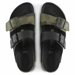New 😀 Birkenstock Arizona Split Birko-Flor Black/Desert Soil Camo Green Black/Desert Soil Camo Green 🔥 -men-sandals Shop 1021131 top