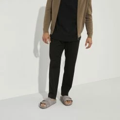 New 😍 Birkenstock Kyoto Suede Leather Gray Taupe ⭐ -men-sandals Shop 1022316 f look m