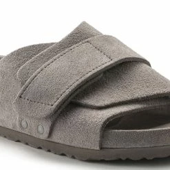 New 😍 Birkenstock Kyoto Suede Leather Gray Taupe ⭐ -men-sandals Shop 1022329 detail 1