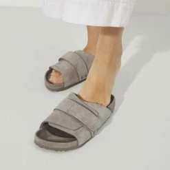 New 😍 Birkenstock Kyoto Suede Leather Gray Taupe ⭐ -men-sandals Shop 1022329 detail 9