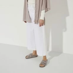 New 😍 Birkenstock Kyoto Suede Leather Gray Taupe ⭐ -men-sandals Shop 1022329 f look f